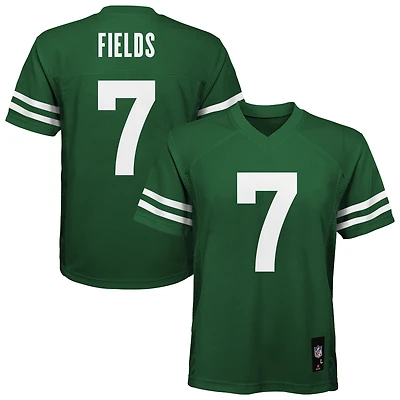 Maillot réplique Nike Justin Fields Legacy Green New York Jets pour enfant