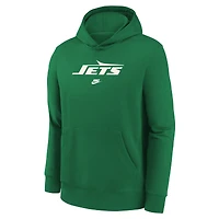 Youth Nike Kelly Green New York Jets Rewind Club Fleece Pullover Hoodie