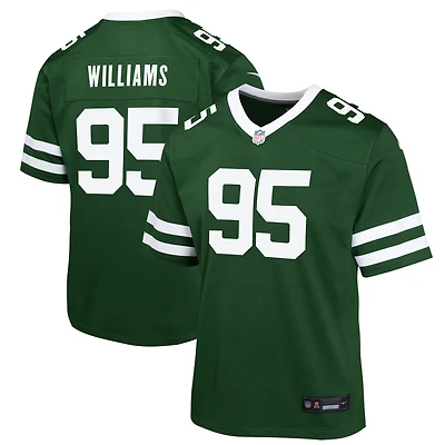Maillot de match Nike Quinnen Williams vert des New York Jets pour jeune