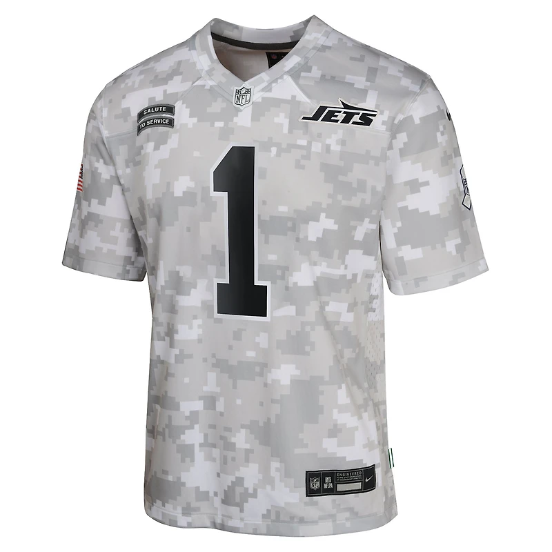 Maillot Nike Sauce Gardner Arctic Camo New York Jets 2024 Salute to Service Game pour jeunes