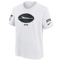 T-shirt Nike blanc pour jeunes New York Jets 2024 Salute To Service