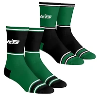 Lot de 2 paires de chaussettes à blocs de couleurs pour jeunes Rock Em Socks des New York Jets