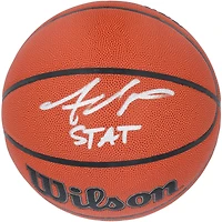 Ballon de basket-ball d'intérieur/extérieur Wilson Authentic Series autographié par Amar'e Stoudemire des New York Knicks avec inscription « S.T.A.T. »