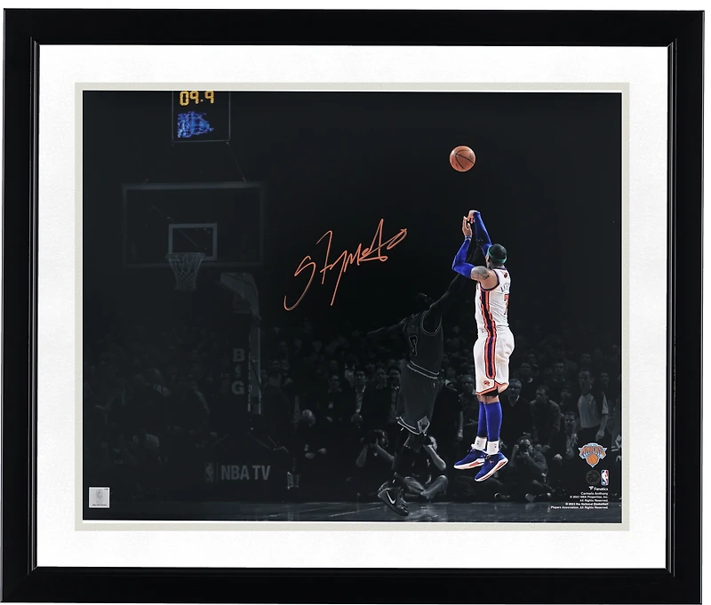 Carmelo Anthony New York Knicks Autographed 16" x 20" Game Winning Shot Vs. Chicago Bulls Spotlight Photograph