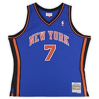 Carmelo Anthony New York Knicks Autographed Blue Mitchell & Ness Blue 2010-11 Swingman Jersey with "HOF 25" Inscription