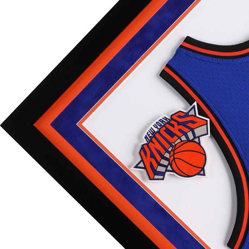 Carmelo Anthony New York Knicks Autographed Deluxe Framed Blue Mitchell & Ness 2010-11 Swingman Jersey with "HOF 25" Inscription
