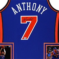 Maillot Swingman Mitchell & Ness 2010-2011 bleu royal Carmelo Anthony des New York Knicks SM Deluxe encadré V106832 45848 AUTJERBSK FRJRKA0036