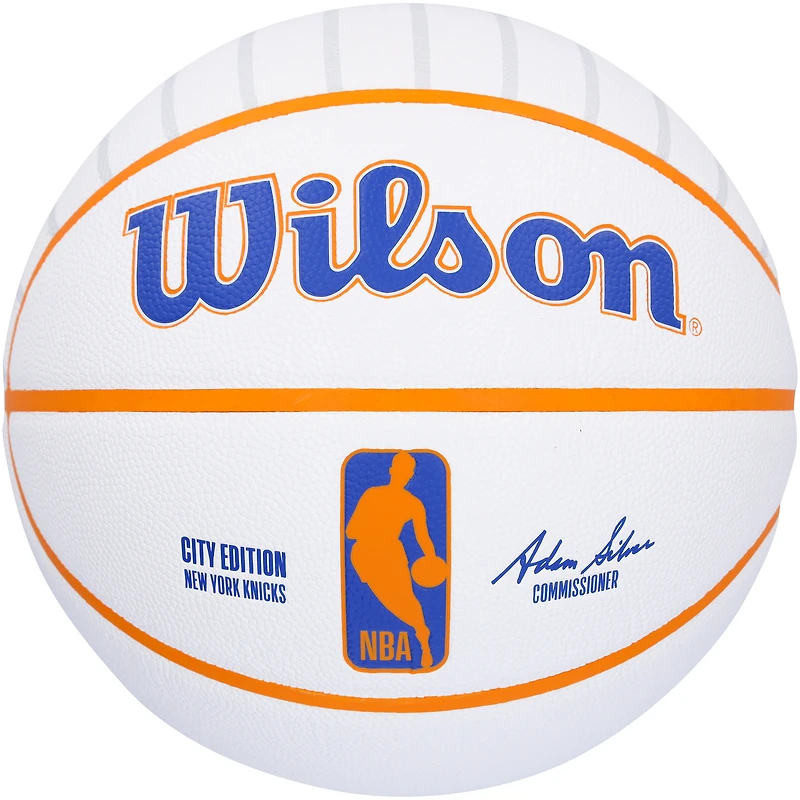 Carmelo Anthony New York Knicks Autographed Wilson 2024-25 City Edition Collector Basketball