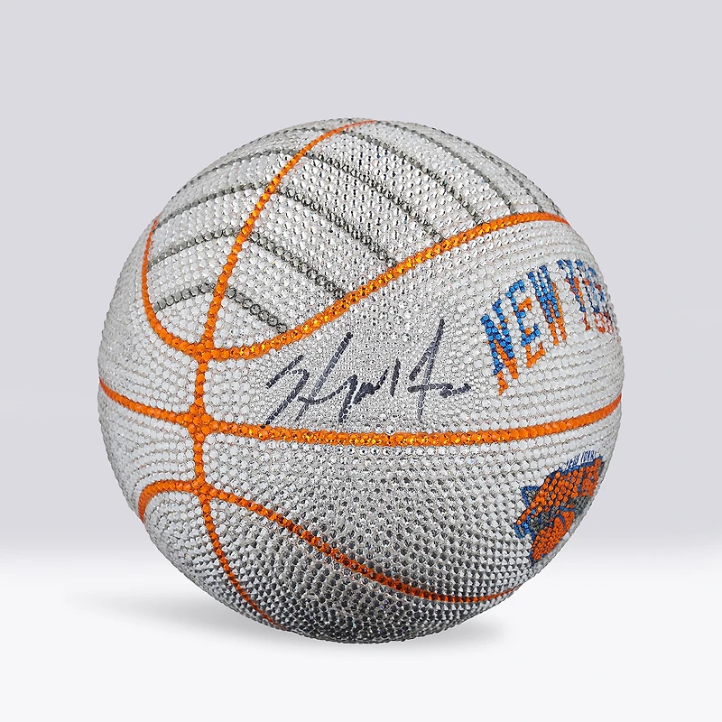 Carmelo Anthony New York Knicks Autographed Wilson 2024-25 City Edition Collector's Basketball - Art by Rock On Sports