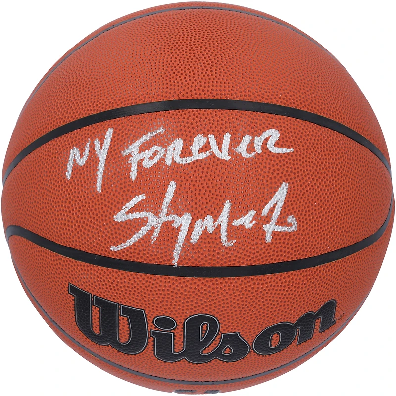 Carmelo Anthony New York Knicks Autographed Wilson Authentic Series Indoor/Outdoor Basketball with "NY Forever" Inscription