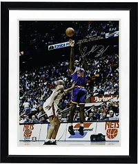 Charles Oakley New York Knicks Autographed 16" x 20" Shooting vs. New Jersey Nets Photograph