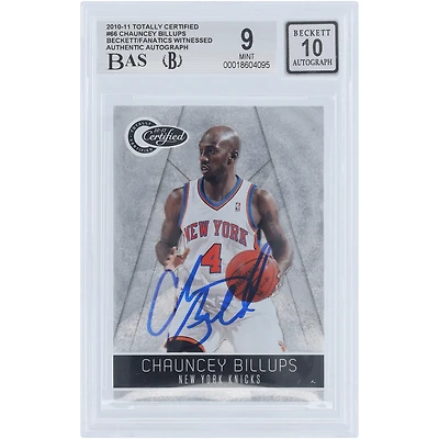 Chauncey Billups New York Knicks Autographed 2010-11 Panini Totally Certified #66 #/1849 Beckett Fanatics Witnessed Authenticated 9/10 Card