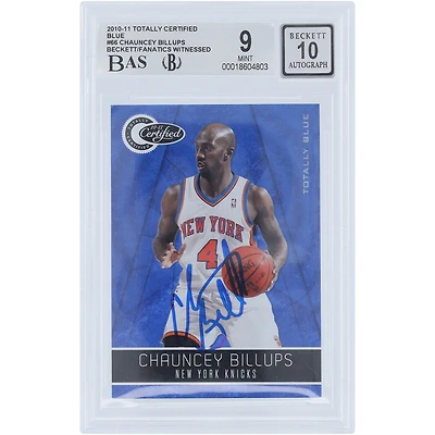 Chauncey Billups New York Knicks Autographed 2010-11 Panini Totally Certified Totally Blue #66 #/299 Beckett Fanatics Witnessed Authenticated /10 Card