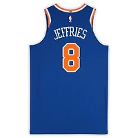 Maillot bleu n°8 utilisé par DaQuan Jeffries des New York Knicks contre les New Orleans Pelicans le 28 octobre 2023