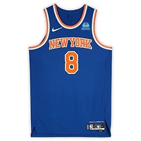 Maillot bleu n°8 utilisé par DaQuan Jeffries des New York Knicks contre les New Orleans Pelicans le 28 octobre 2023
