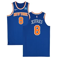 Maillot bleu n°8 utilisé par DaQuan Jeffries des New York Knicks contre les New Orleans Pelicans le 28 octobre 2023
