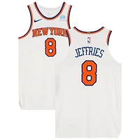 DaQuan Jeffries New York Knicks Game-Used #8 White Jersey contre les Minnesota Timberwolves le 20 novembre 2023