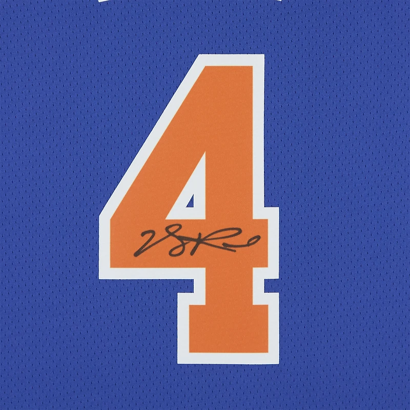 Maillot Swingman Nike Icon Edition bleu autographié par Derrick Rose des New York Knicks