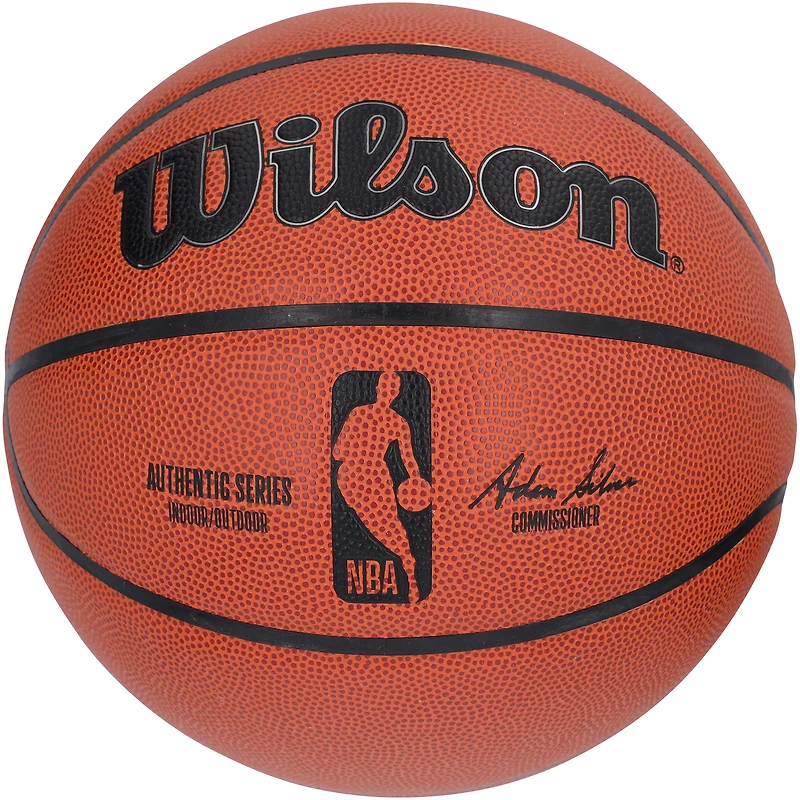 Réplique de ballon de basket Wilson autographiée par Dick Barnett des New York Knicks