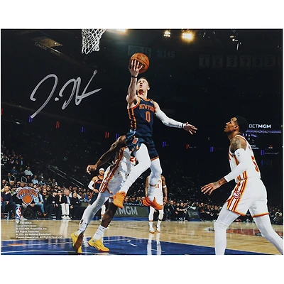 Donte DiVincenzo New York Knicks Autographed 8' x 10" Layup vs. Atlanta Hawks Photograph