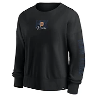 Fanatics Black New York Knicks Oversized Game Day Pullover Sweatshirt