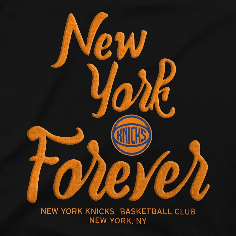 Girls Youth Stadium Essentials Black New York Knicks Forever T-Shirt