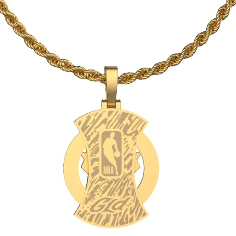 GLD New York Knicks 2026 NBA Finals Champions Logo Pendant
