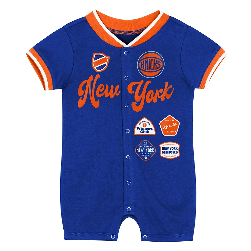Grenouillère à pinces bleues New York Knicks pour bébé Outerstuff