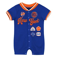 Grenouillère à pinces bleues New York Knicks pour bébé Outerstuff