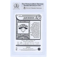 Jalen Brunson New York Knicks Autographié 2022-23 Panini Hoops Silver #121 #/199 Beckett Fanatics Witnessed Authenticated 10 Card