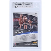 Carte Panini Mosaic Elevate Green Mosaic n° 6 Beckett autographiée par Jalen Brunson des New York Knicks 2022-23, carte authentifiée par des fanatiques témoins