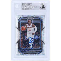 Carte Panini Prizm Fast Break Prizm n° 11 Beckett autographiée par Jalen Brunson des New York Knicks 2022-23, carte authentifiée et témoin des fanatiques