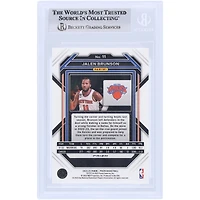 Carte Panini Prizm Fast Break Prizm n° 11 Beckett autographiée par Jalen Brunson des New York Knicks 2022-23, carte authentifiée et témoin des fanatiques