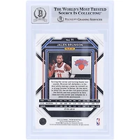 Carte Panini Prizm Red Ice Prizm n° 11 signée par Jalen Brunson des New York Knicks 2022-23, signée Beckett Fanatics, authentifiée.