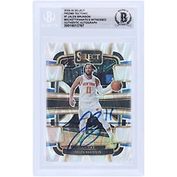 Carte Panini Select Tectonic Prizm n° 7 Beckett dédicacée par Jalen Brunson des New York Knicks 2023-24, signée Beckett Fanatics