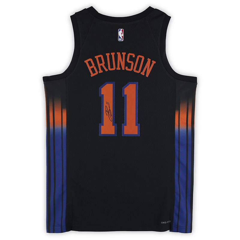 Jalen Brunson New York Knicks Autographed Black Jordan Brand 2025-26 Statement Edition Swingman Jersey