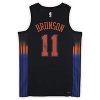 Jalen Brunson New York Knicks Autographed Black Jordan Brand 2025-26 Statement Edition Swingman Jersey
