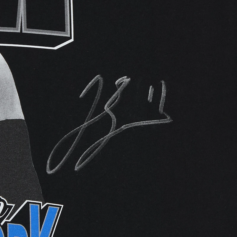 Jalen Brunson New York Knicks Autographed Black Slam Cover T-Shirt