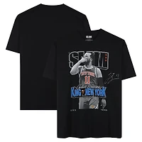 T-shirt noir Slam Cover autographié par Jalen Brunson des New York Knicks