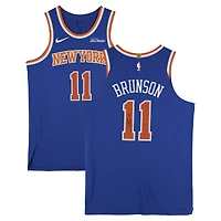 Jalen Brunson New York Knicks Autographed Blue Nike Icon Edition Authentic Jersey