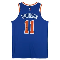 Jalen Brunson New York Knicks Autographed Blue Nike Icon Edition Authentic Jersey