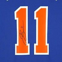 Maillot Swingman Nike Icon Edition bleu dédicacé par Jalen Brunson des New York Knicks
