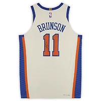 Jalen Brunson New York Knicks Autographed Cream Nike 2025-26 City Edition Authentic Jersey