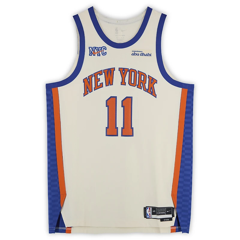 Jalen Brunson New York Knicks Autographed Cream Nike 2025-26 City Edition Authentic Jersey