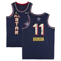 Jalen Brunson New York Knicks Autographed Navy 2025 NBA All-Star Game Nike Swingman Jersey with "25 ASG 2/16/25" & "City by the Bay" Inscriptions - Limited Edition of 10