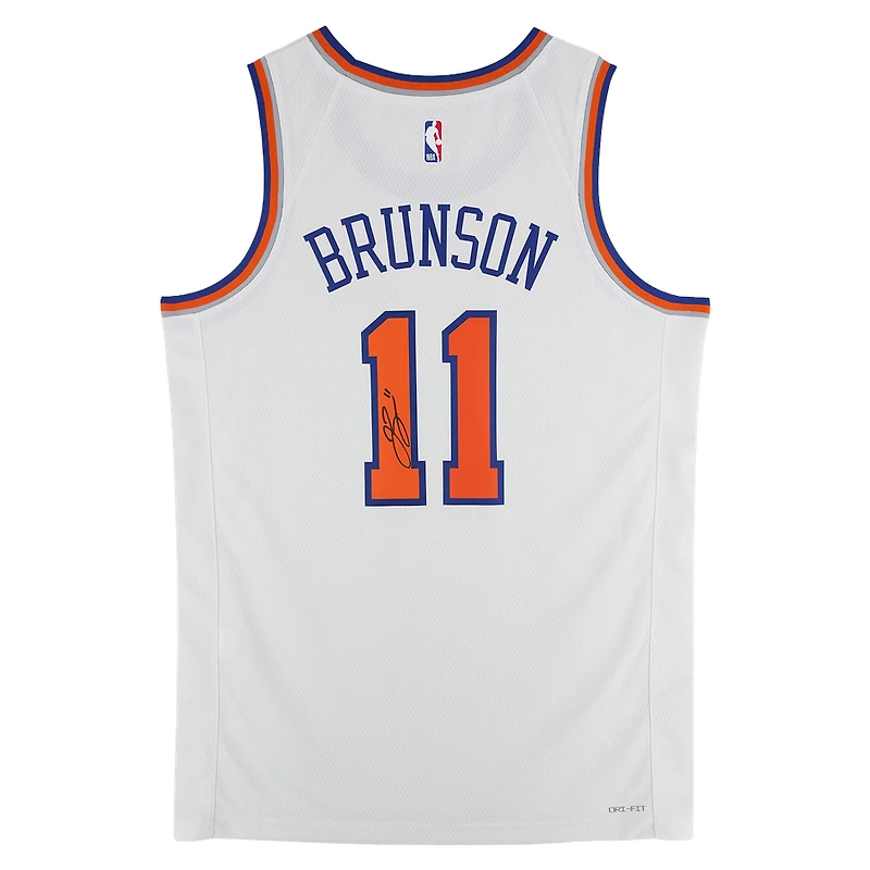 Jalen Brunson New York Knicks Autographed White Nike Association Edition Swingman Jersey