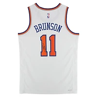 Jalen Brunson New York Knicks Autographed White Nike Association Edition Swingman Jersey