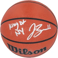 Jalen Brunson New York Knicks Autographed Wilson Authentic Series Indoor/Outdoor Basketball with "King of NY" Inscription