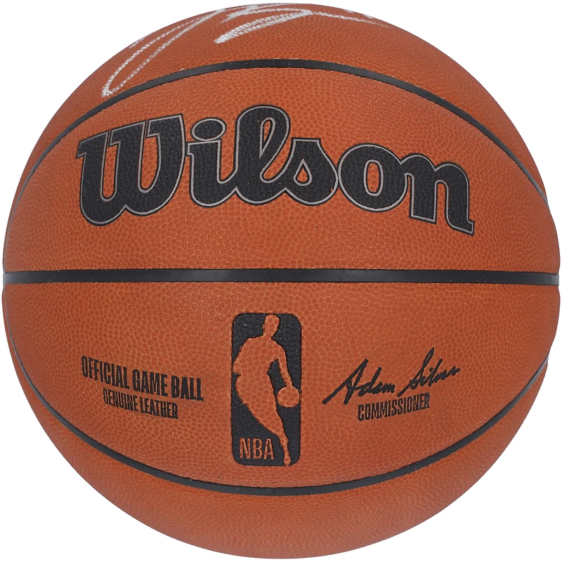 Ballon de basket officiel Wilson dédicacé par Jalen Brunson des New York Knicks