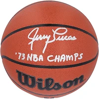Jerry Lucas New York Knicks Autographed Wilson Authentic Series Indoor/Outdoor Basketball with "73 NBA Champs" Inscription